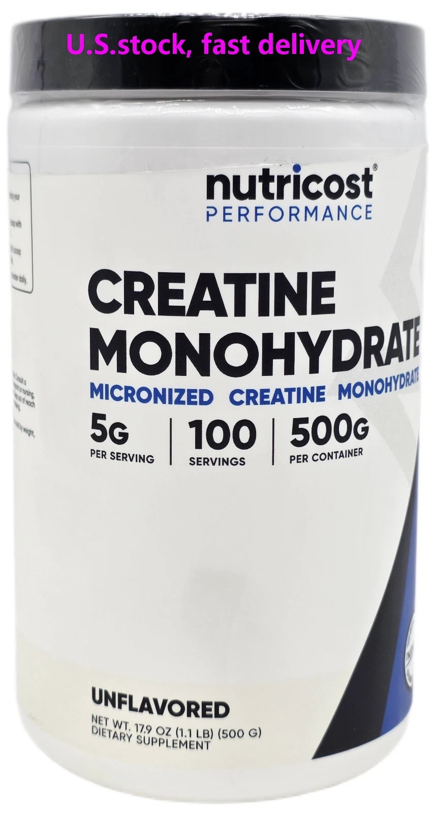 Nutricost Performance Creatine Monohydrate Powder 17.9oz – Damaged Container