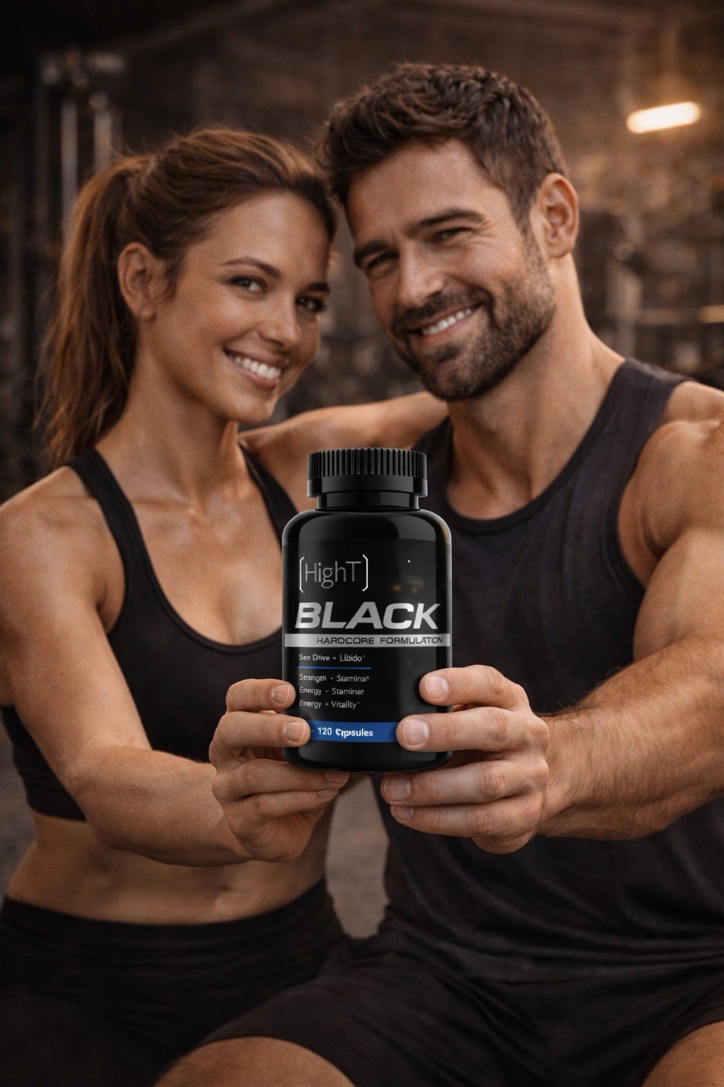 High T Black Capsules 2 Pack Energy Wellness Support for Men 120ct Each