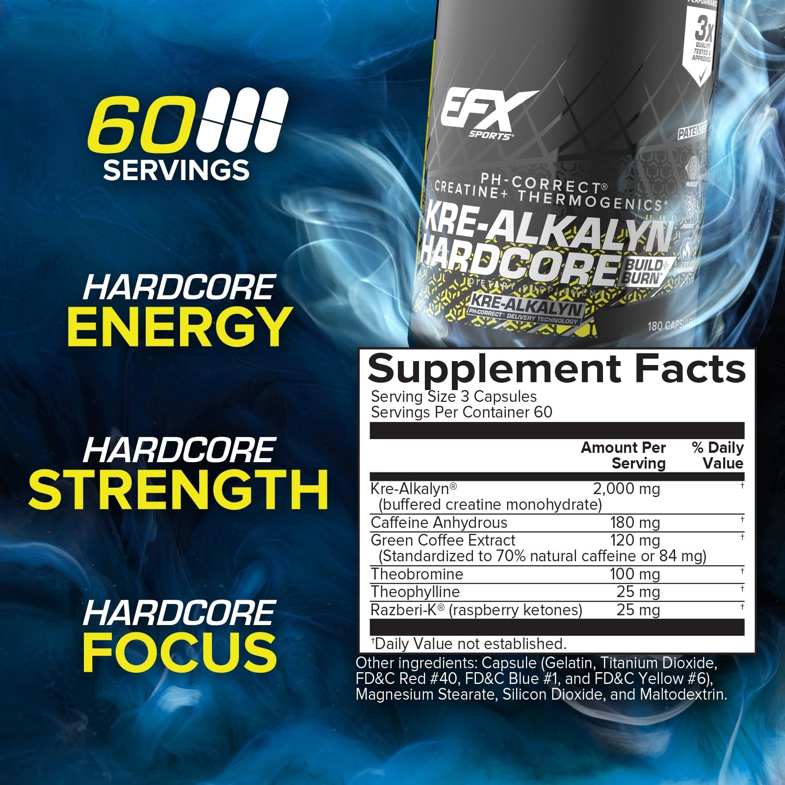 EFX Sports Kre-Alkalyn Hardcore | Thermogenic pH Correct Creatine Monohydrate…