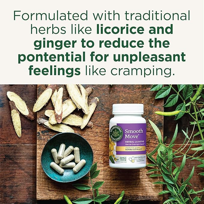 Traditional Medicinals Smooth Move Senna, 50 Caps