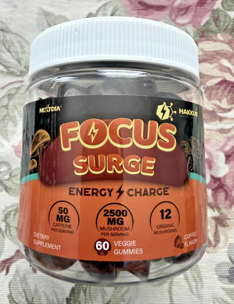 12-In-1 Mushroom Gummies w/ Lion’s Mane, Caffeine & L-Theanine, Nootropic Brain