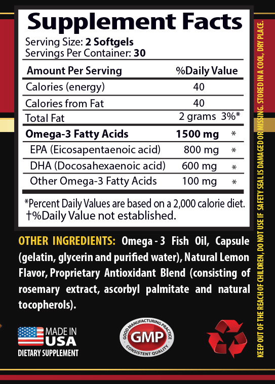 Fatty acid complex – OMEGA 8060 FATTY ACID – immune support vitamins – 2 Bottles