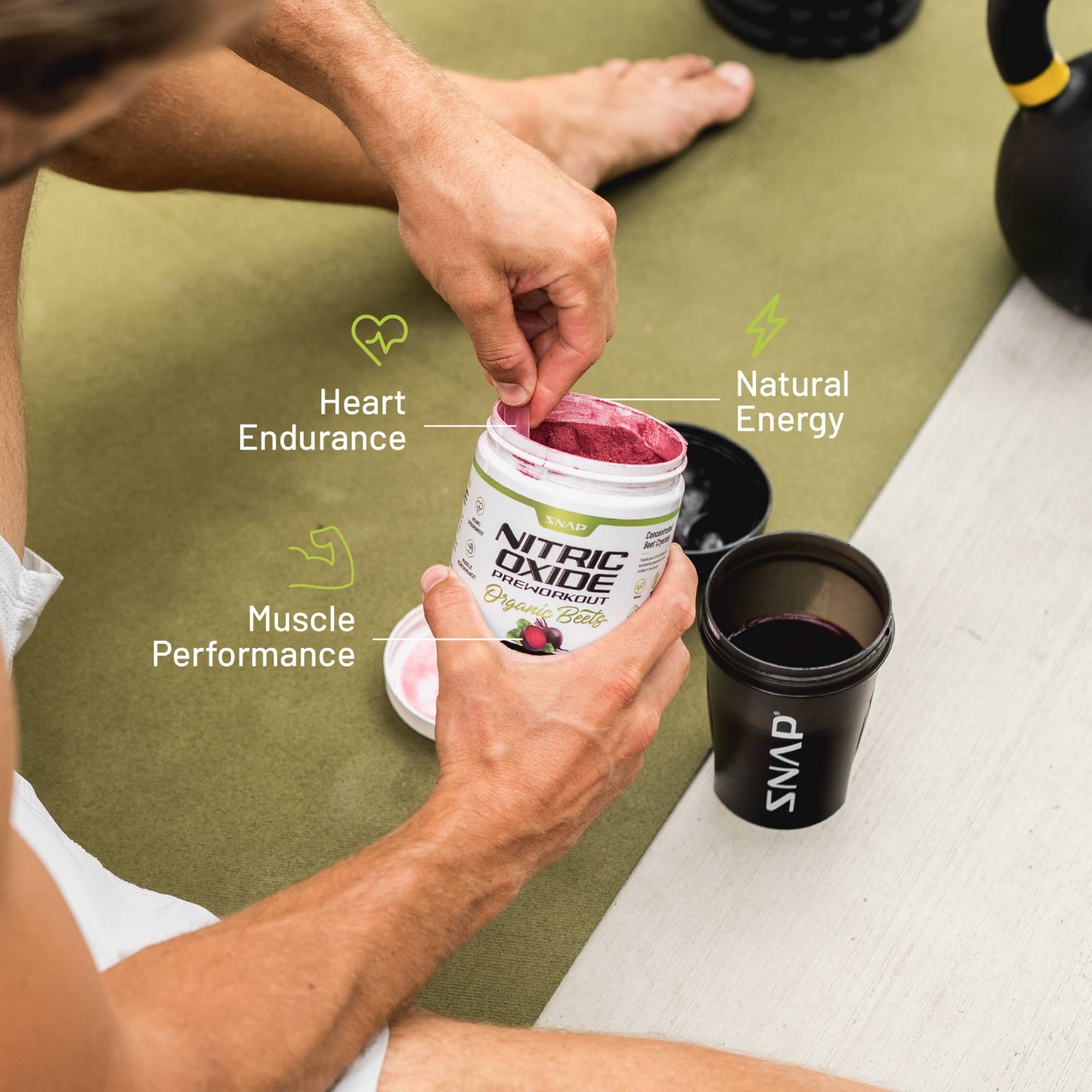 Beet Root Pre Workout Powder Organic Snap Supplements Nitric Oxide Booster 8.8oz