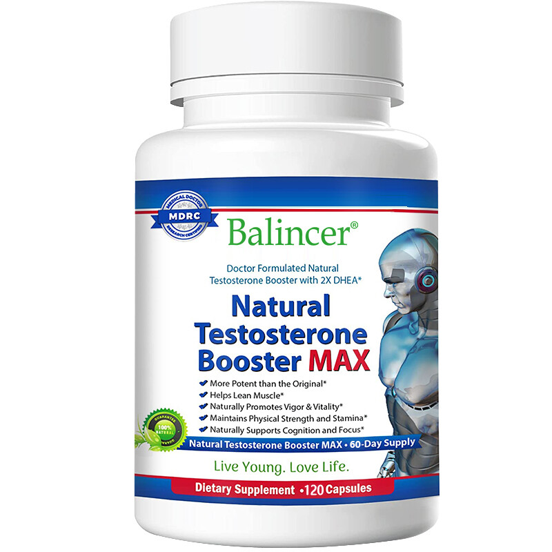 Natural Testosteron Booster MAX Muscle Mass, Energy & Stamina 120Capsules