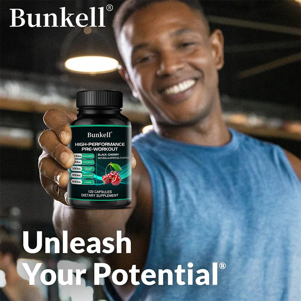 HIGH-PERFORMANCE PRE-WORKOUT BLACK CHERRY extract Capsules-muscle energy build