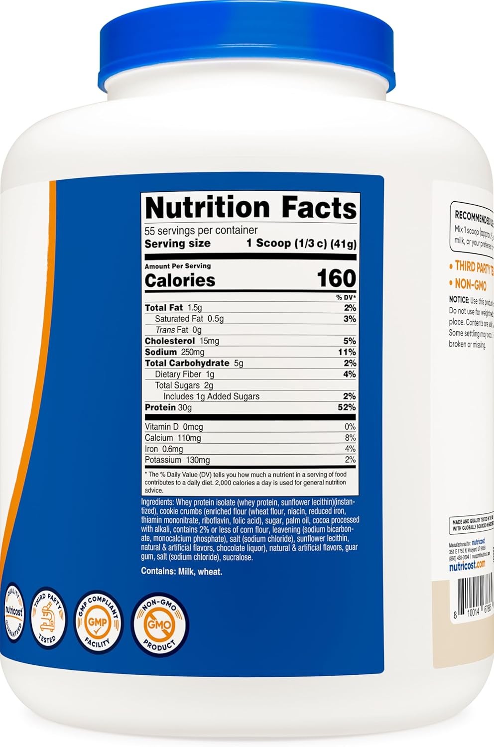 Nutricost Whey Protein Isolate (Cookies N Cream) 5LBS 5 Pound (Pack of 1)