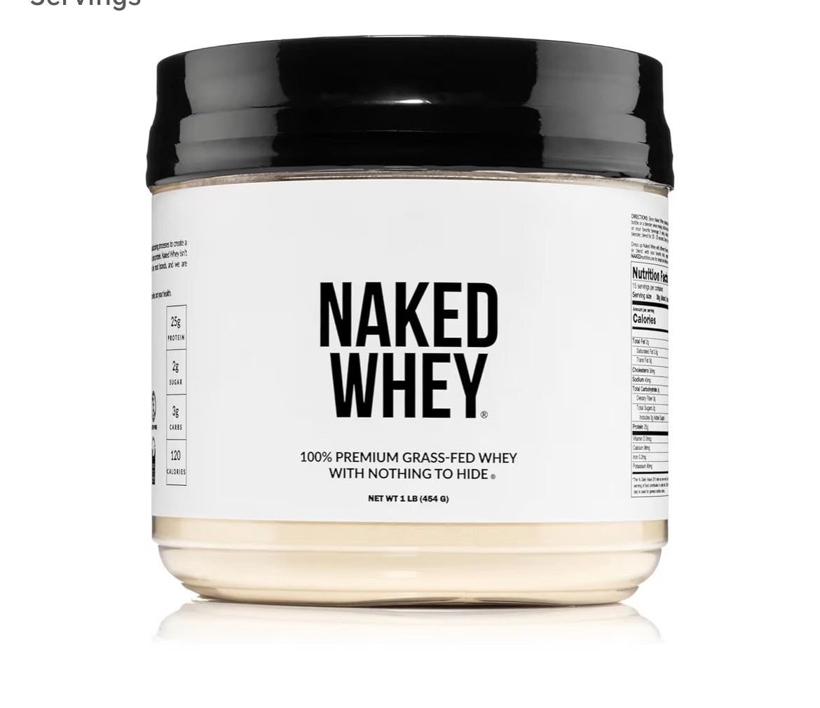 NAKED Whey 1Lb – Only 1 Ingredient, Grass Fed 1 Pound (Pack of 1) Unflavored