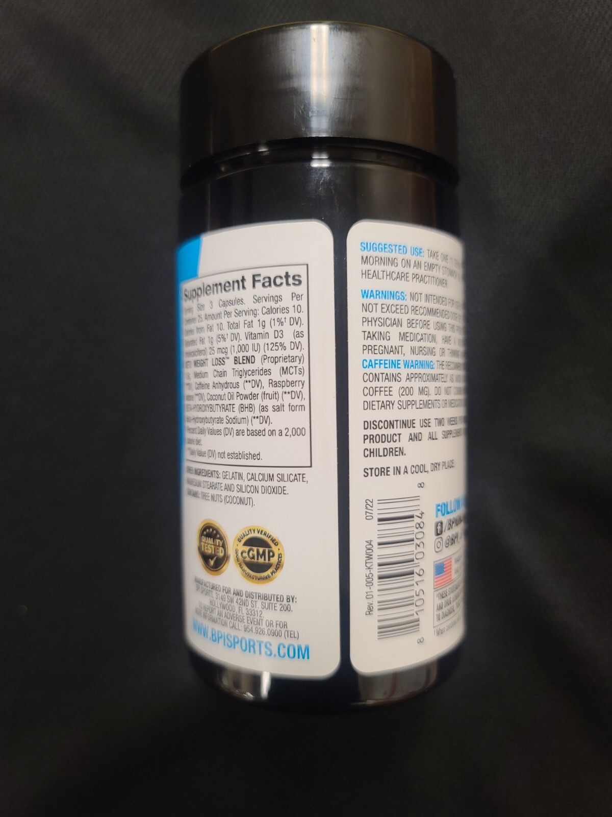 Keto Weight Loss Ketogenic Diet Supplement New & Sealed BPI Health 75 Capsules