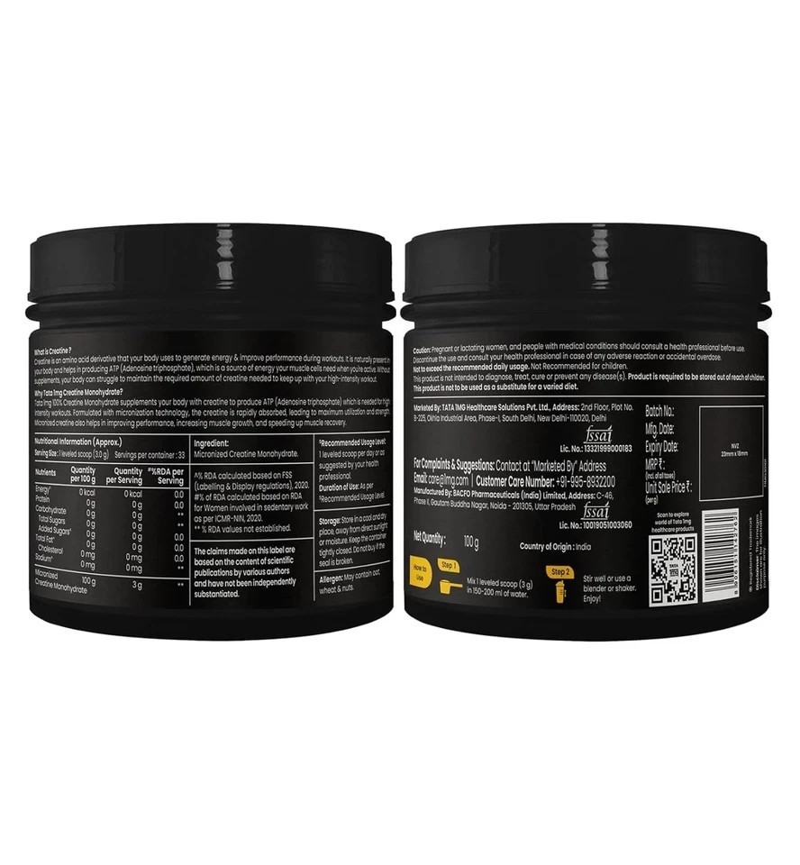 Creatine Monohydrate | 100% Pure | No Additives & Preservatives ( Unflavoured )