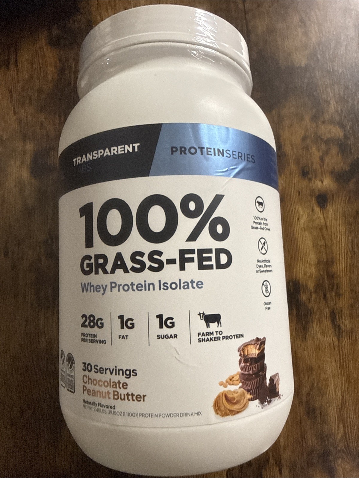Transparent Labs GrassFed Whey Protein Isolate Chocolate Peanut Butter EXP 06/27