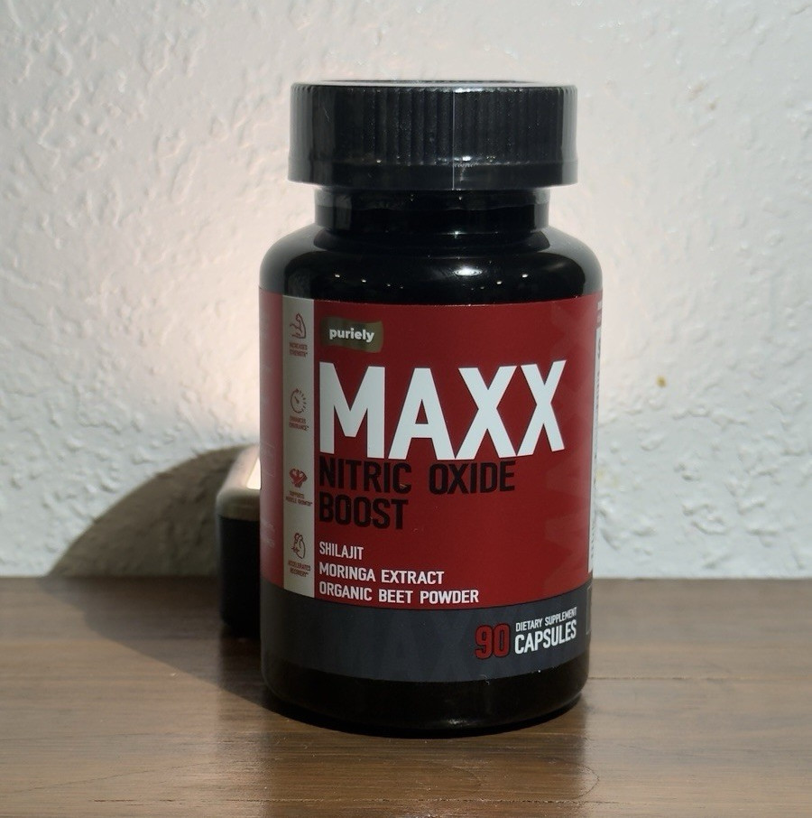 Purely MAXX Nitric Oxide Boost Capsules w/ L-Citrulline, Beet Root, 90ct