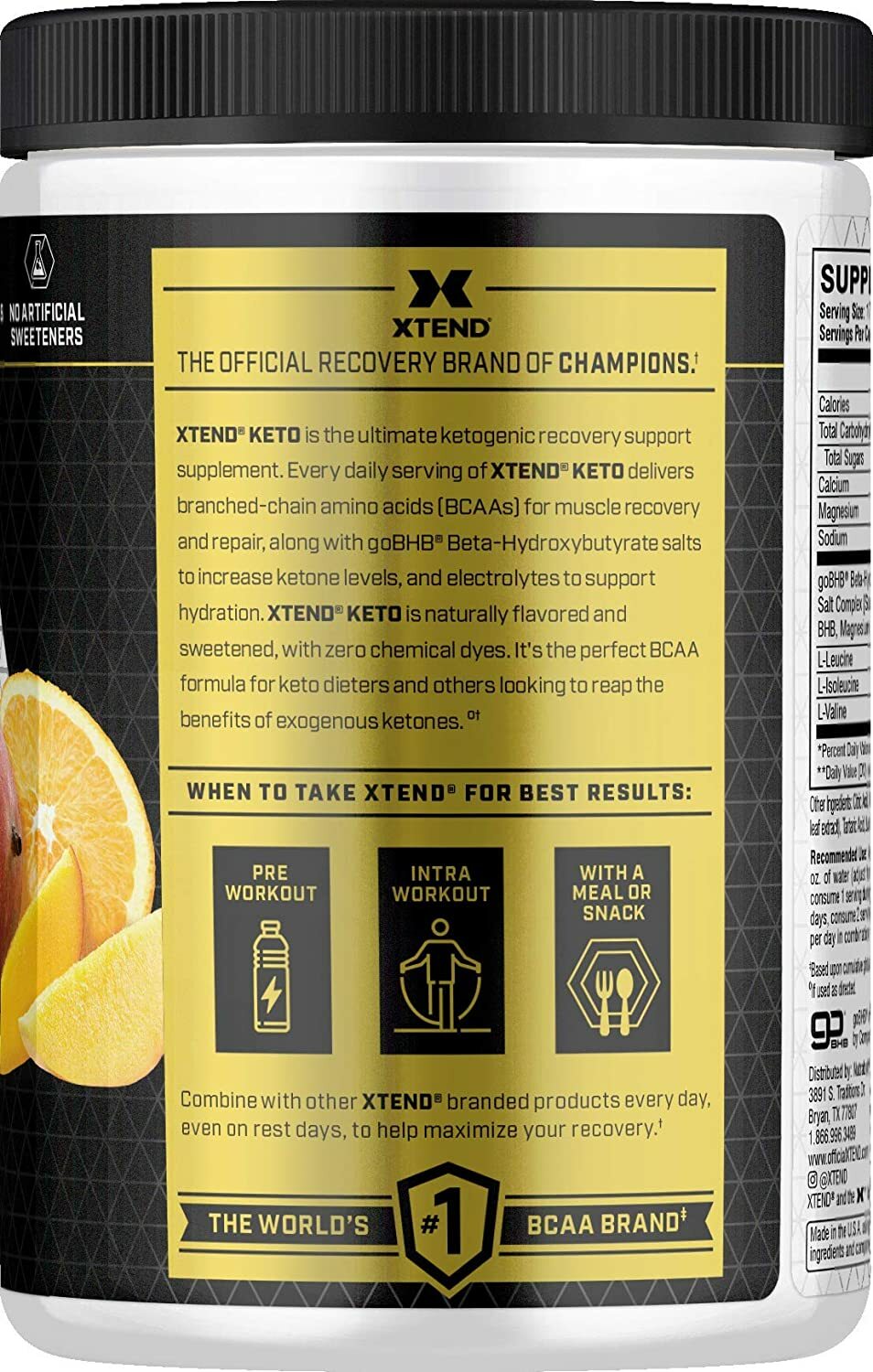 Scivation Xtend – Keto & BCAA Amino Acid – goBHB (20 Servings) Orange Mango