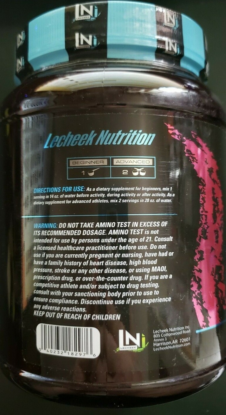 Lecheek Nutrition – AMINO TEST – 30 Servings – Watermelon – Expire 9/2025