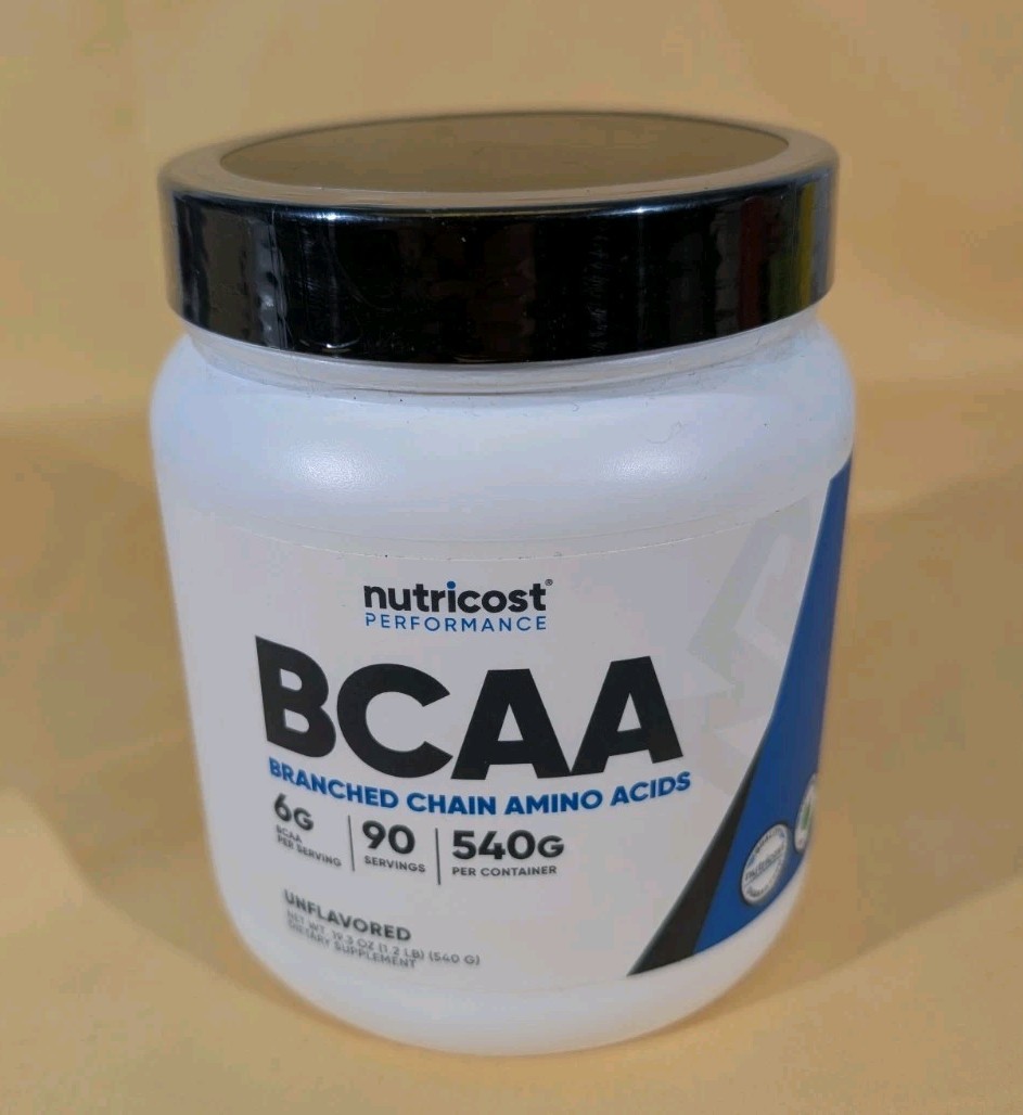 Nutricost BCAA Powder 90 Servings (Unflavored) – 6000mg Per Serving