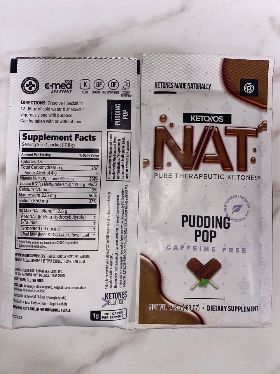 🔥K1 Ketones BUY ONE PACK no minimum NAT Pruvit Ketone Keto K_1 K-1🔥