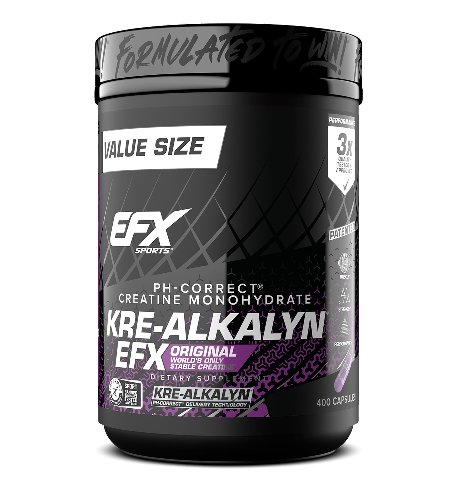 EFX Sports Kre-Alkalyn EFX | pH Correct Creatine Monohydrate Pill Supplement …