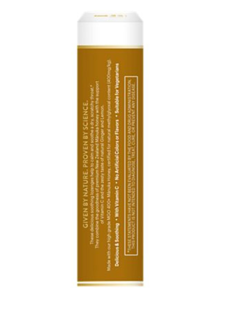 Manuka Honey Lozenges with Vitamin C – Ginger & Lemon (15 Lozenges)