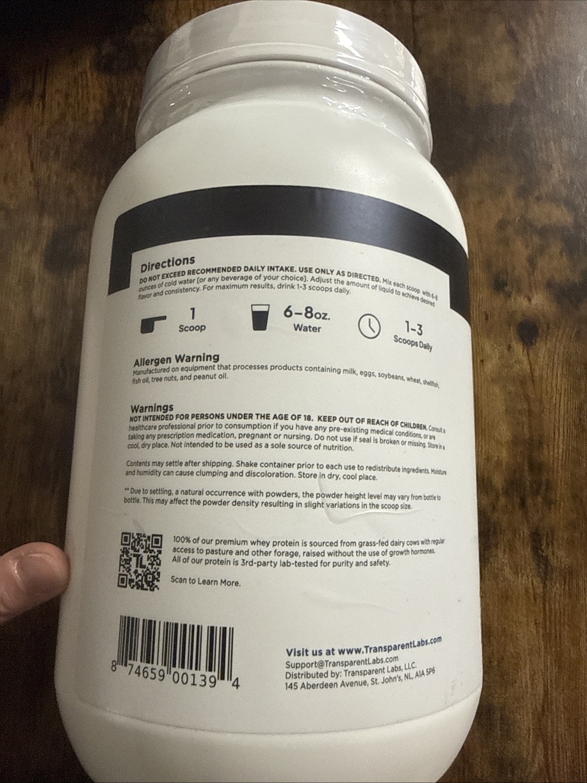 Transparent Labs GrassFed Whey Protein Isolate Chocolate Peanut Butter EXP 06/27