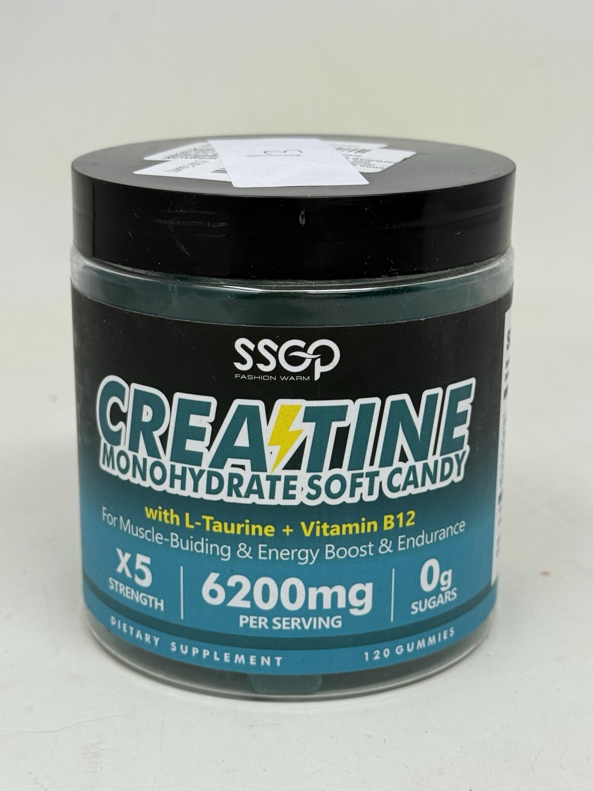Creatine Monohydrate Soft Candy With L- Taurine + Vitamin B12 6200 mg 120 Ct
