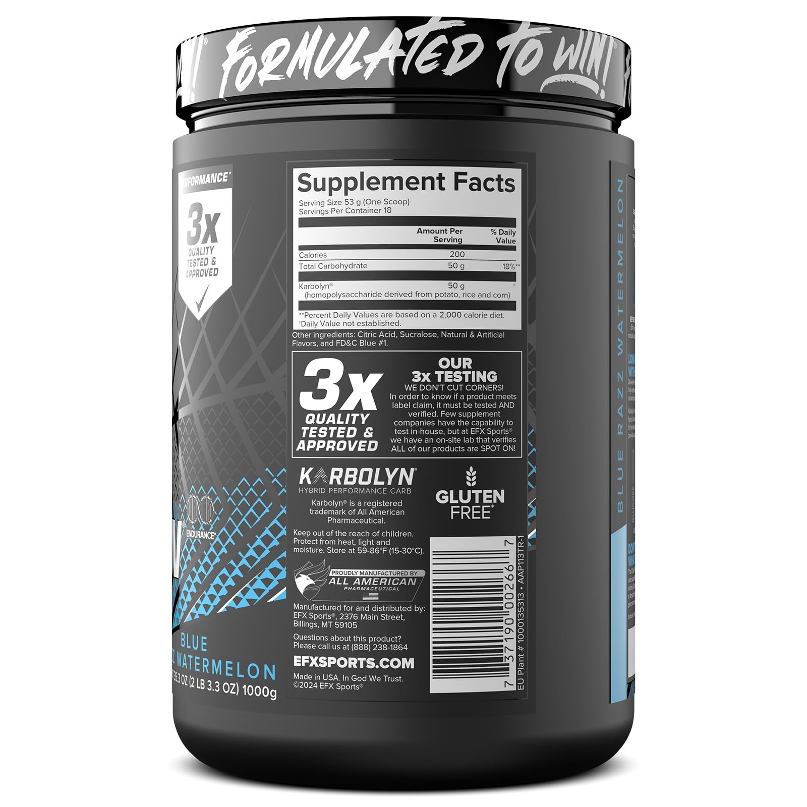 EFX Sports Karbolyn Fuel | Fast-Absorbing Carbohydrate Powder | Carb Load, Su…