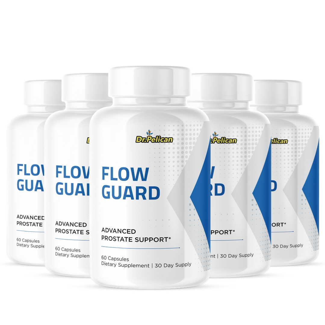 Flow Guard – Prostate Support- 5 Bottles- 300 Capsules