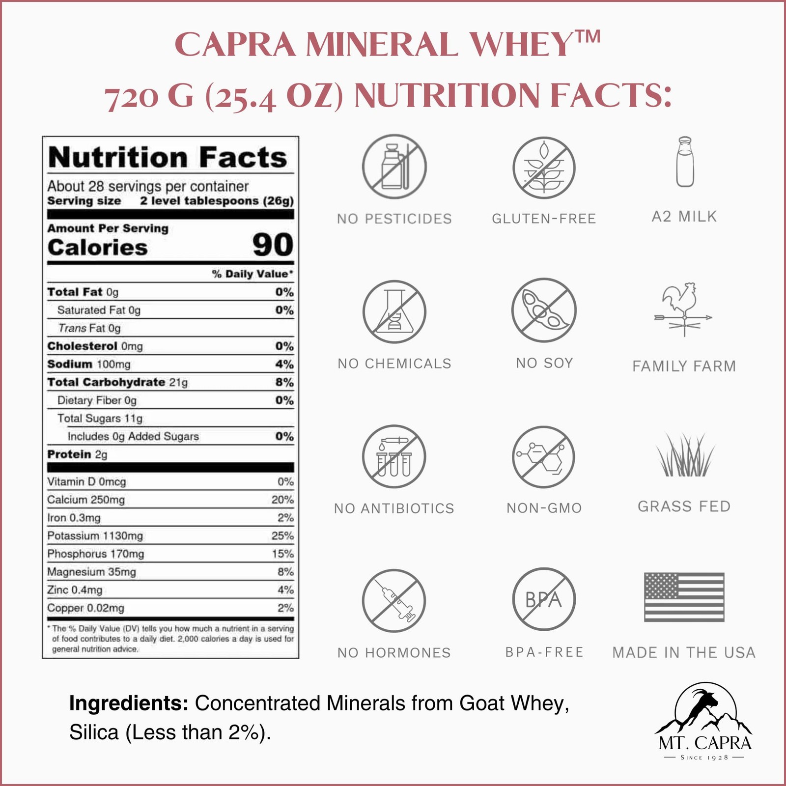 Mt. Capra Mineral Whey | A Whole Food Bio-Available Mineral/Electrolyte Powde…