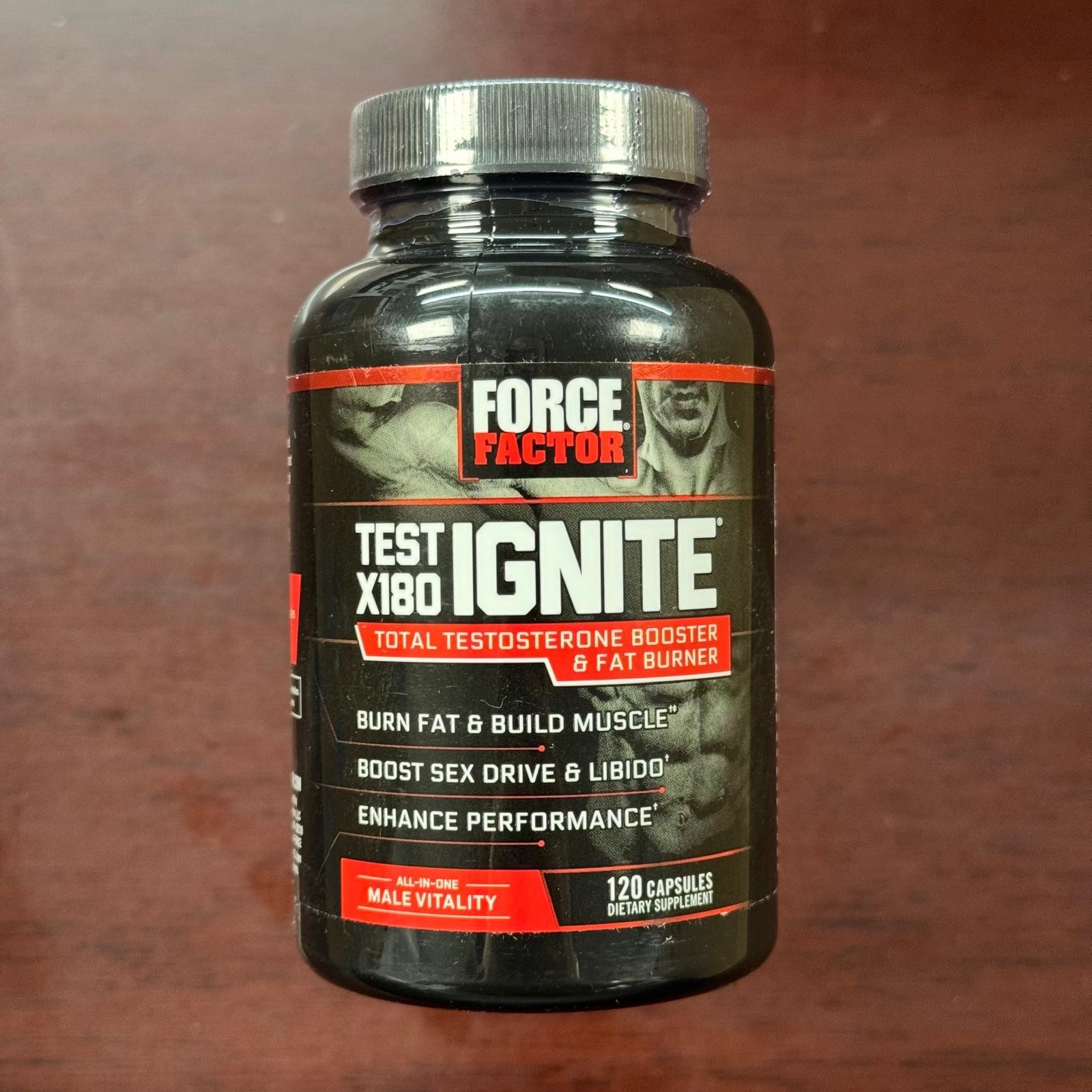 Force Factor Test X180 Ignite Testosterone Booster & Fat Burner 120 Capsules