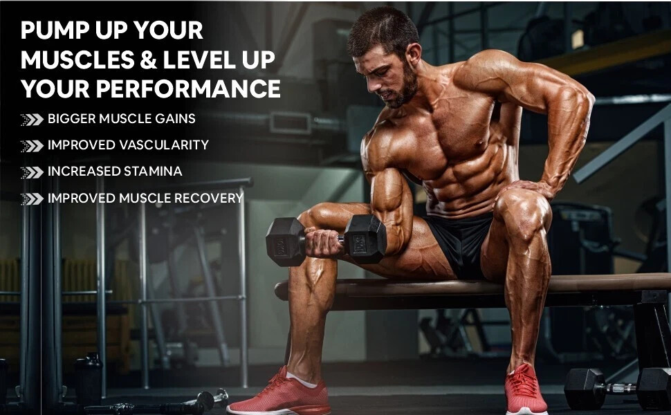 Nitric Oxide L-Arginine Pre Workout+Testosterone Booster,Multivitamin Men’s,Test