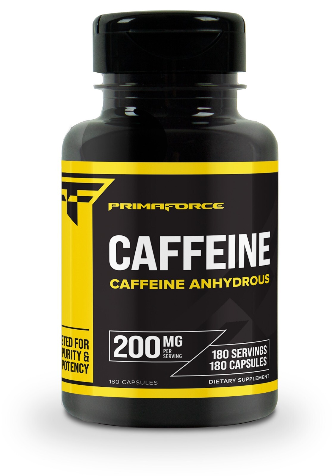 PrimaForce Caffeine Pills 200mg, 180 Capsules
