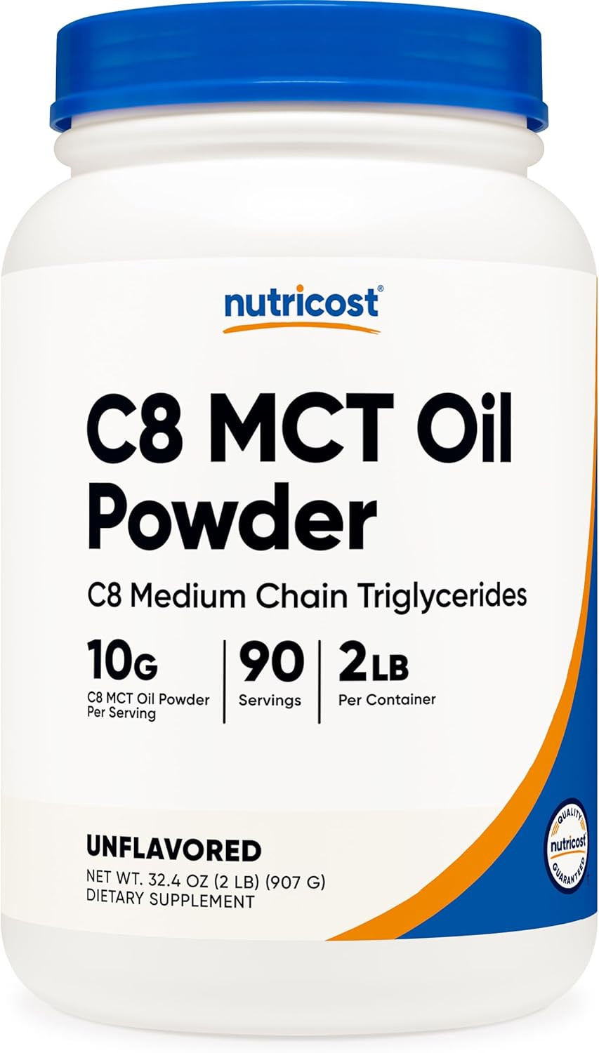 C8 MCT Oil Powder 2LBS (32Oz) – 95% C8 MCT Oil Powder