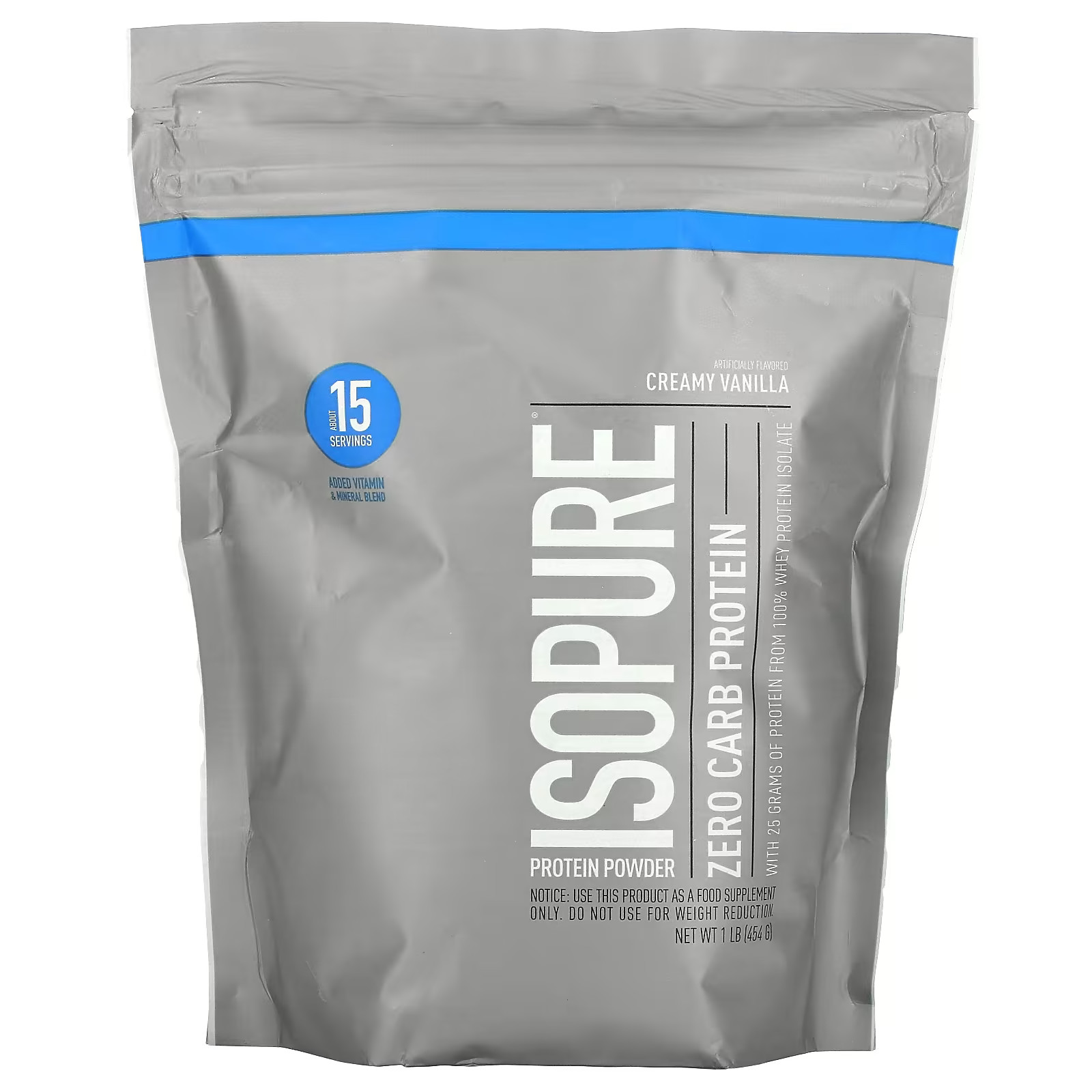 2 X Isopure, Zero Carb Protein Powder Drink Mix, Creamy Vanilla, 1.06 lb (480 g