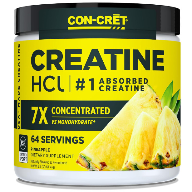Creatine HCl Powder for Women and Men, Pineapple, 64 Servings |