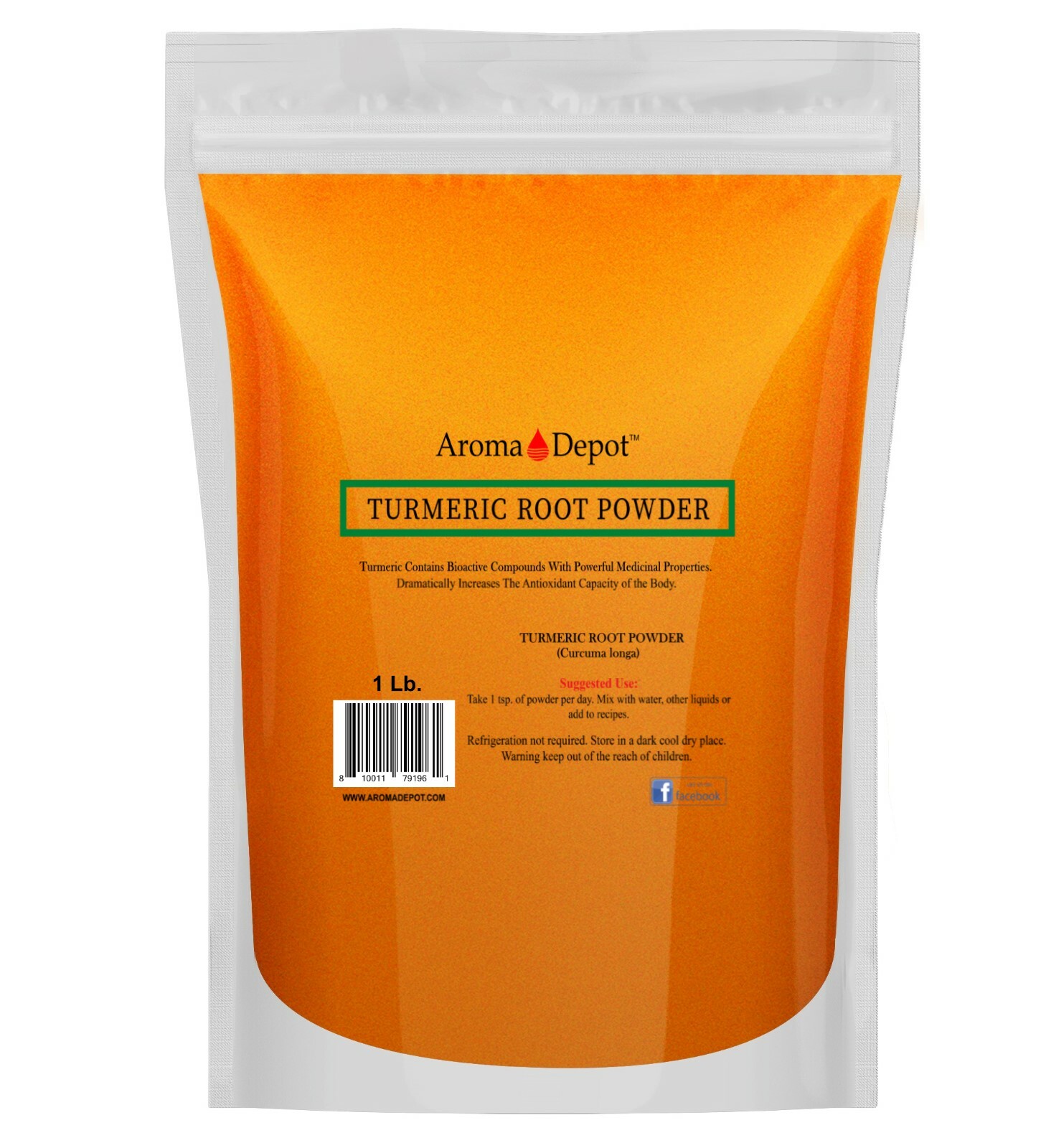 1 lb Tumeric Root Powder 100% Pure (Curcuma lfonga) 1 Libra Turmeric