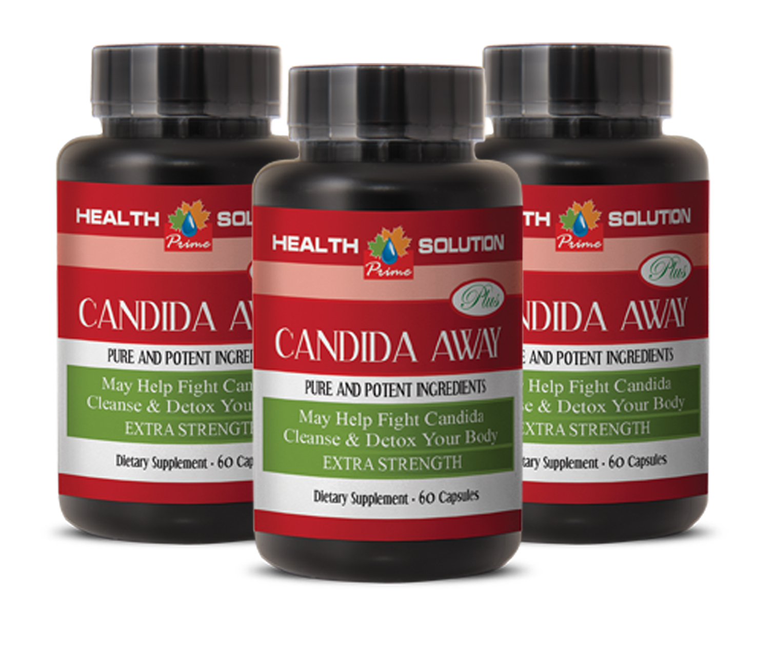 Personal Support – CANDIDA AWAY – restore gut and intestinal health – 3 B, 180 C