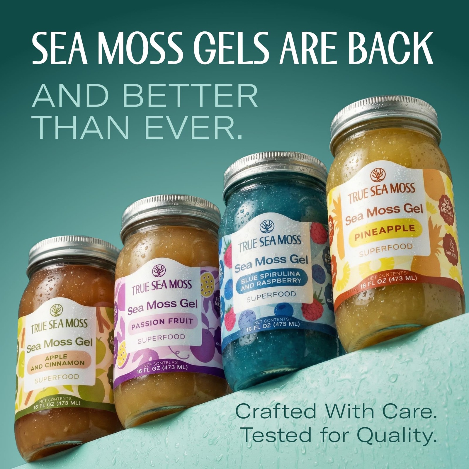 TrueSeaMoss Sea Moss Gel – Made in USA – Wildcrafted Seamoss, Fruits & Jarred…