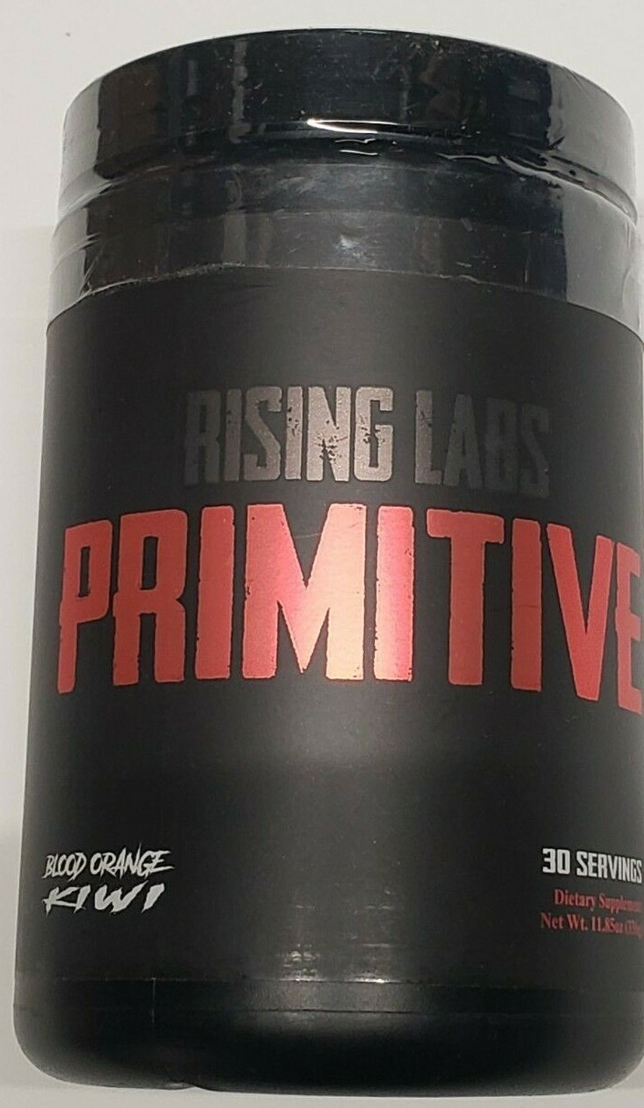 Rising Labs – Primitive Pre-WorkOut – Blood Orange Kiwi – 30 Servs – Exp 9/2025