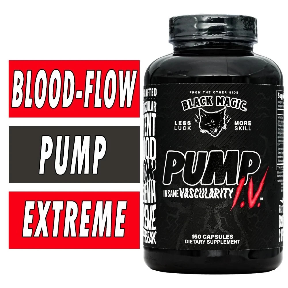 Black Magic Pump IV Pump I.V. Nitric Oxide Pumps Vascularity Veinz 150 Capsules