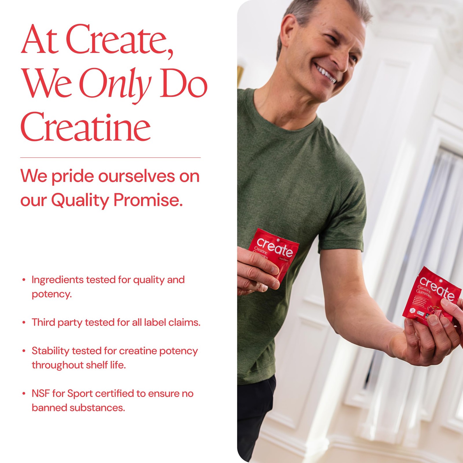Creatine Gummies for Men & Women – NSF Certified, Made with Creapure Creatine…