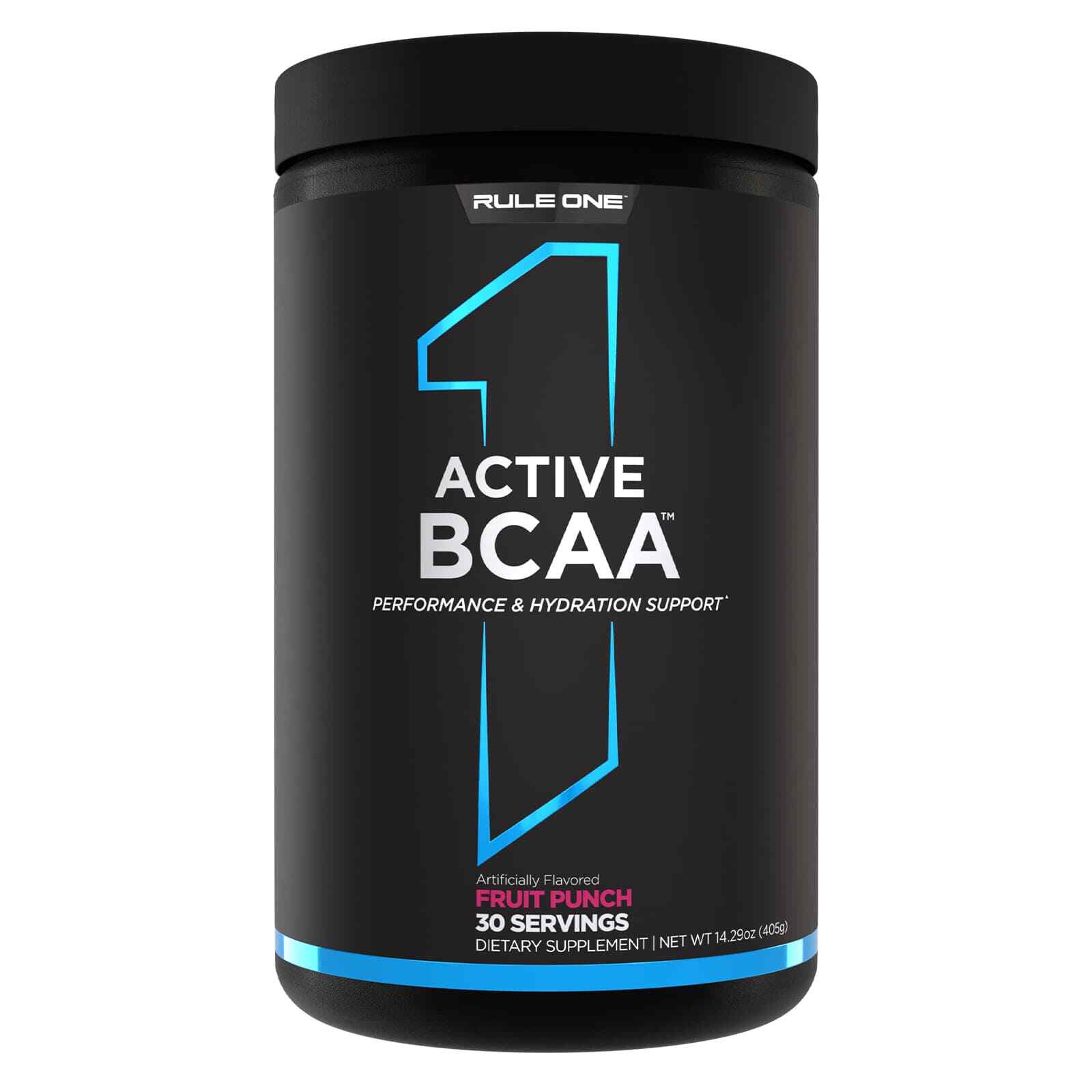 RULE 1 Train BCAAs 30 serv Fruit Punch Stim Free Intra Workout 450g