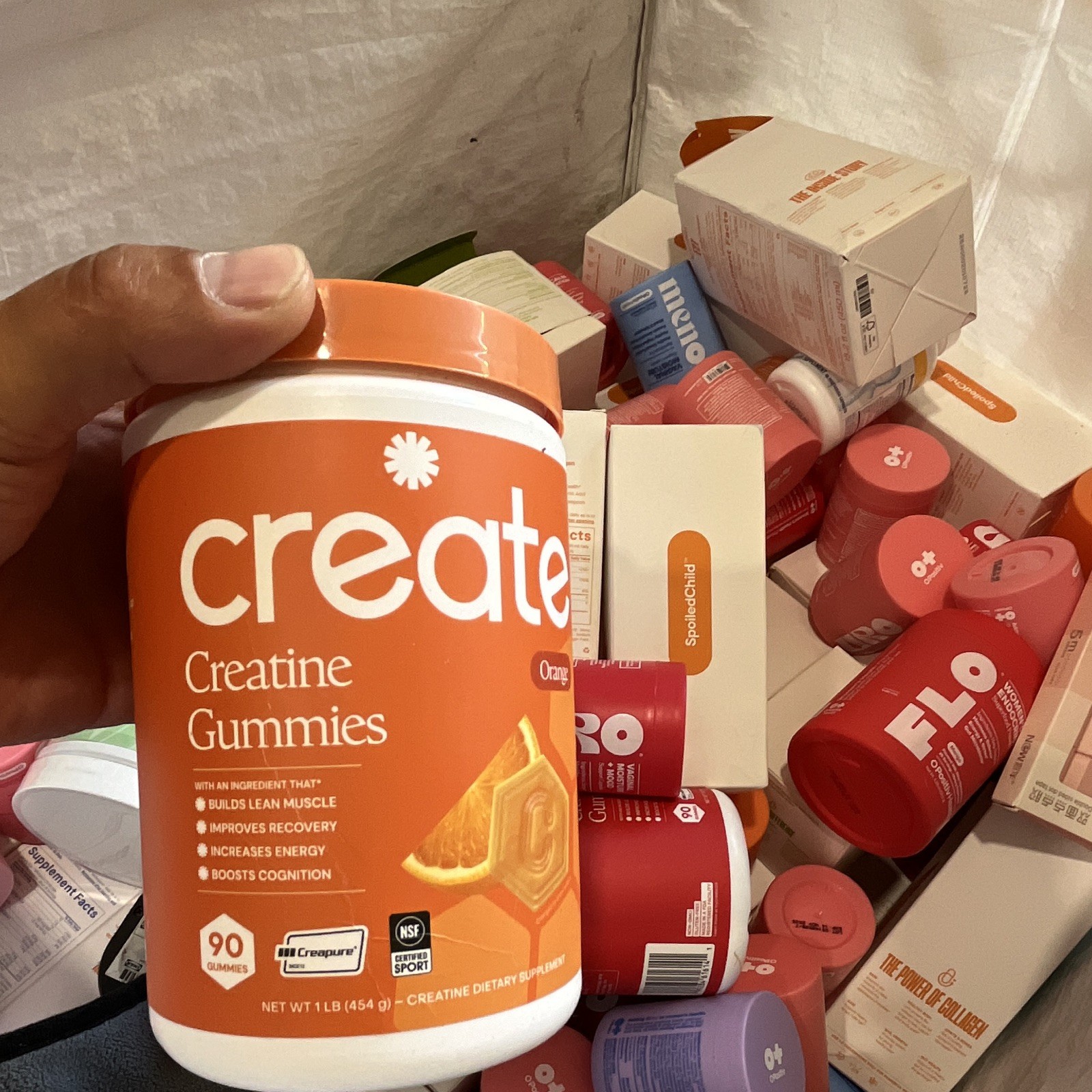 Create Creatine Gummies Orange 90 ct NSF Certified Sport Muscle Gain 1 lb