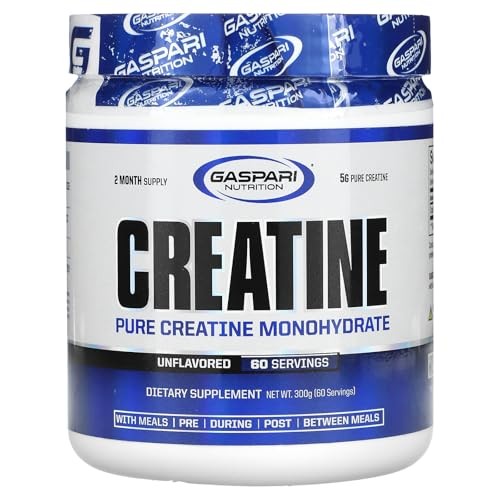 Pure Creatine Monohydrate 5g 60 Servings Unflavored Muscle