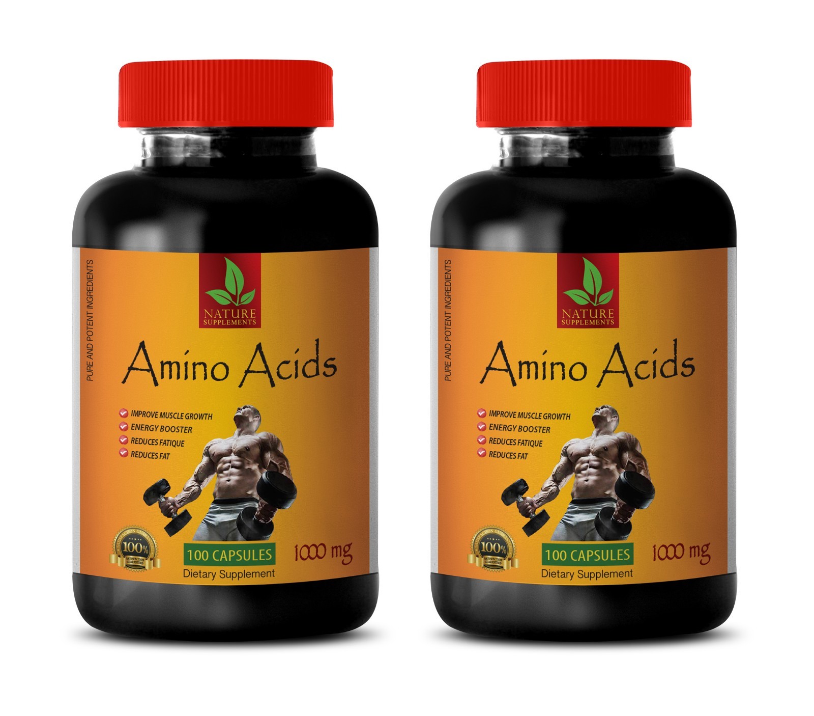 amino energy – AMINO ACIDS BCAA 1000mg – energy pills – 2 Bottles 200 Capsules