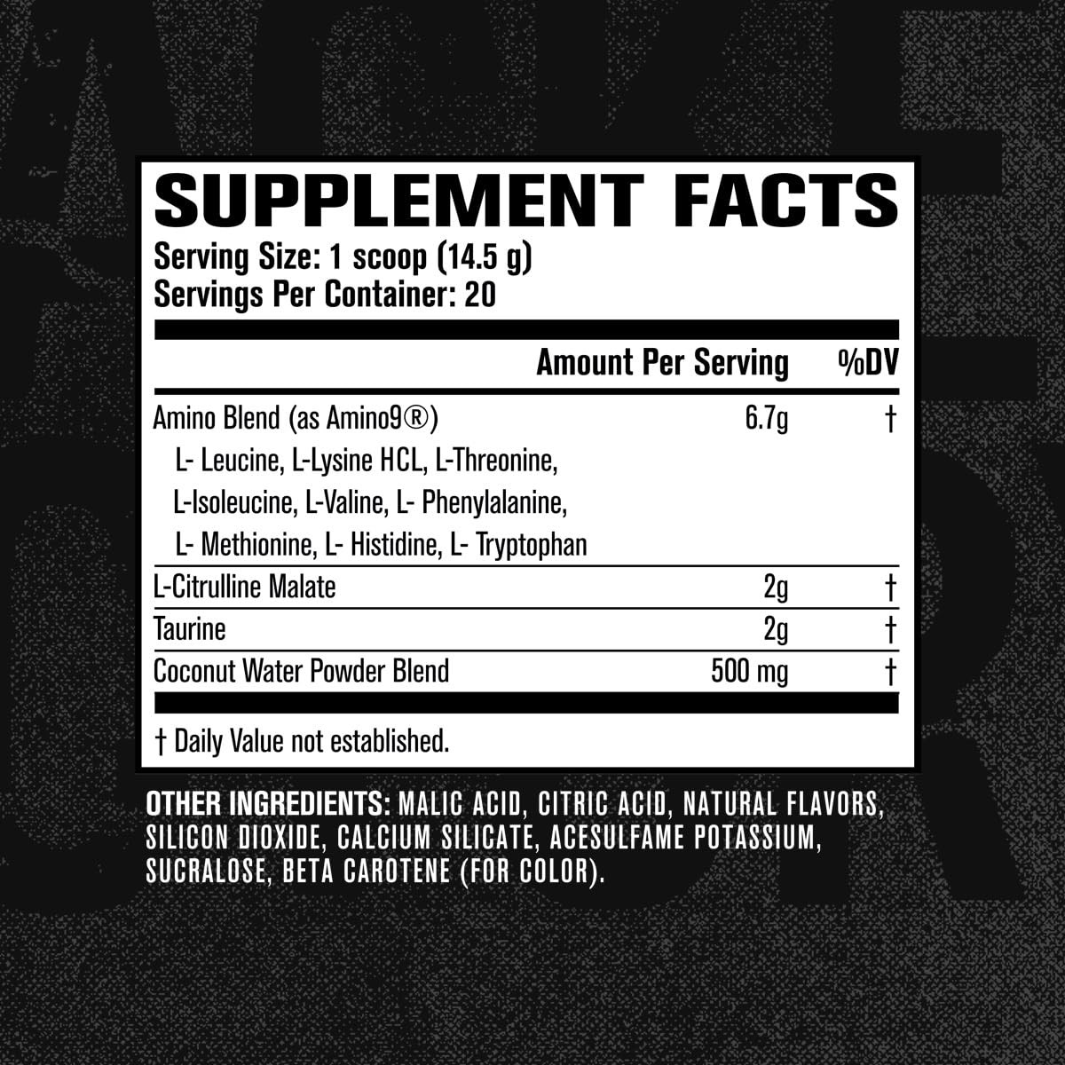 Essential Amino Acids Powder with BCAA Pineapple 20 Servings