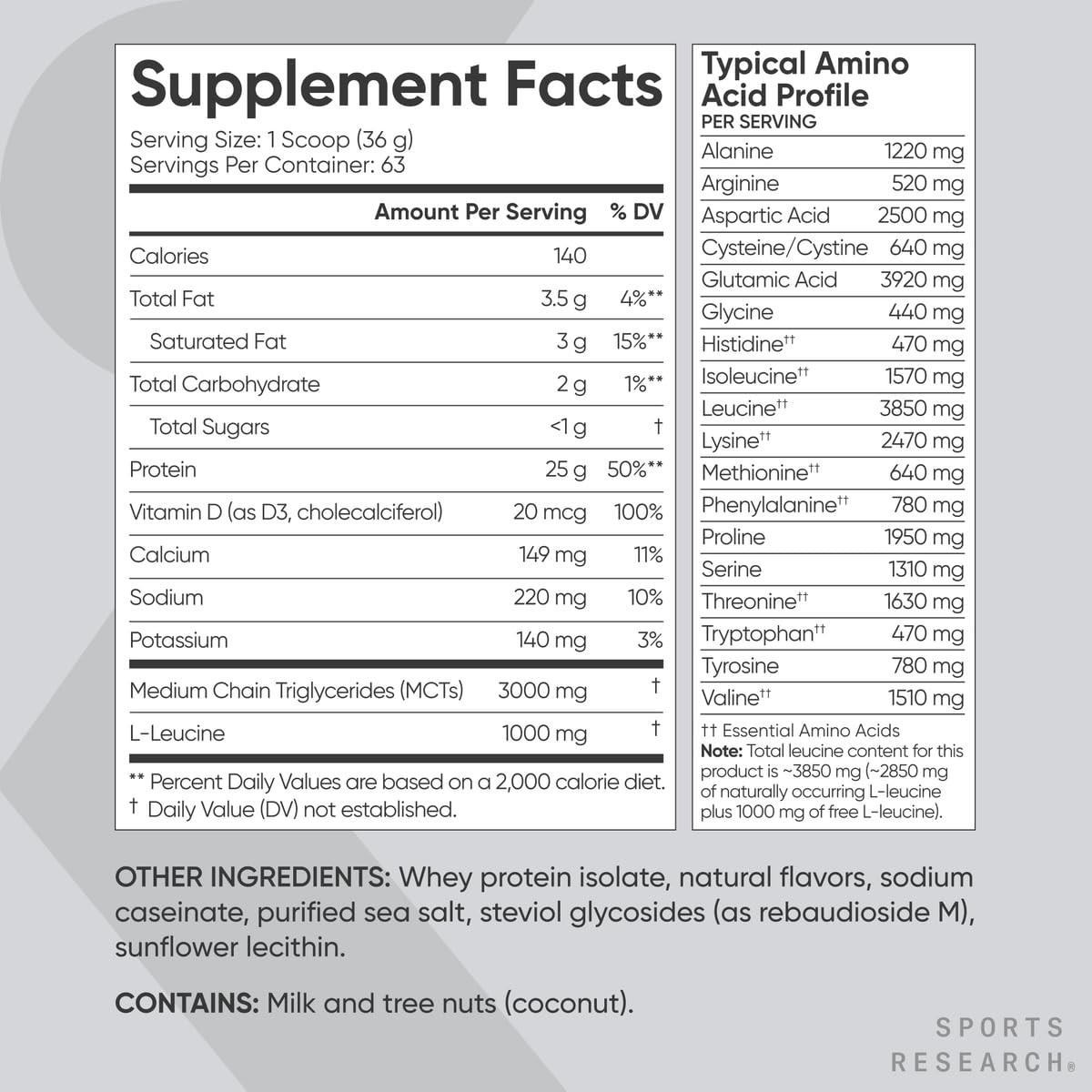 Whey Protein – Sports Nutrition Whey Isolate Protein Powder for Lean Muscle