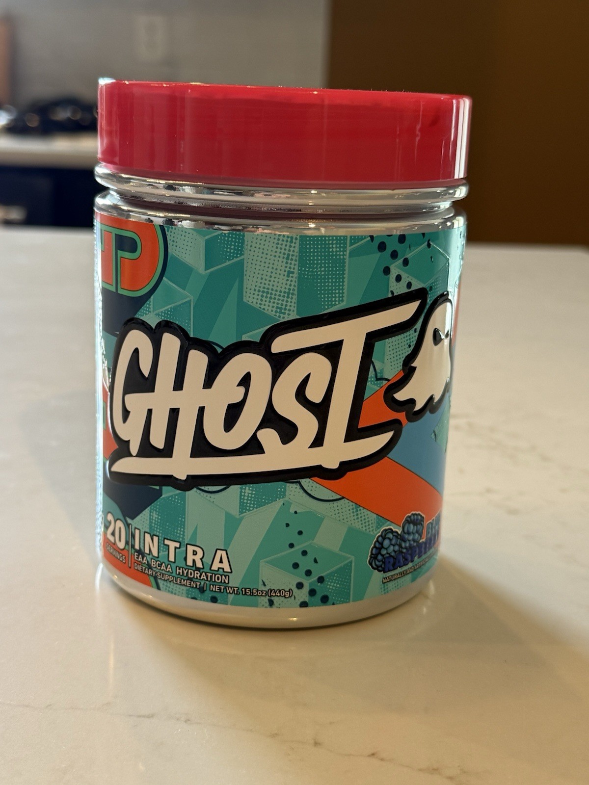 Ghost Lifestyle Intra Eaa & Bcaa Powder 20 Servings Pack of 1 Blue Raspberry