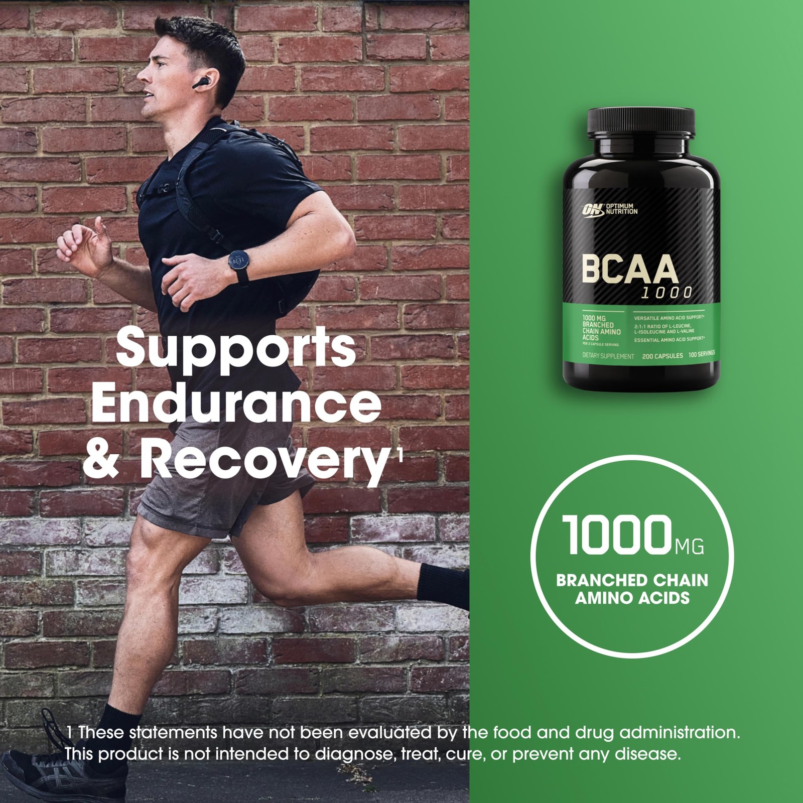 Optimum Nutrition Instantized BCAA Branched Chain Essential Amino Acids