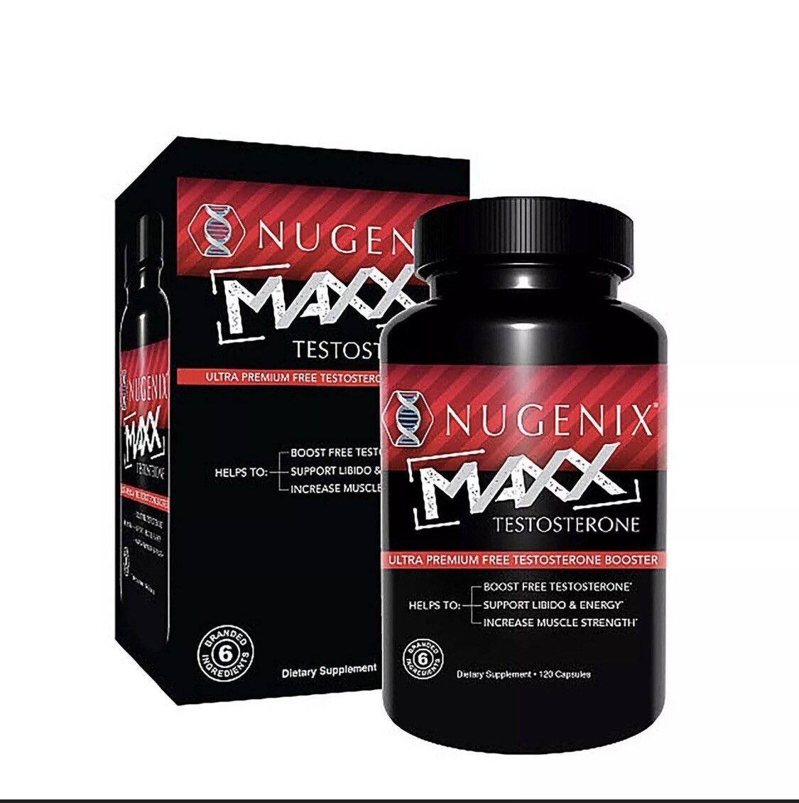 Nugenix Maxx Boost Testosterone Booster 120 Capsules Libido Energy