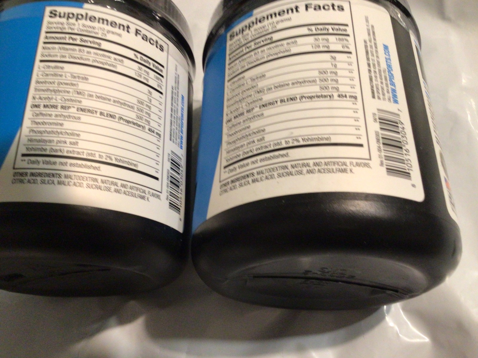 2-packs BPI Sports ONE MORE REP -BERRY SPLASH Legendary 1.M.R Perform -EXP: 5/27
