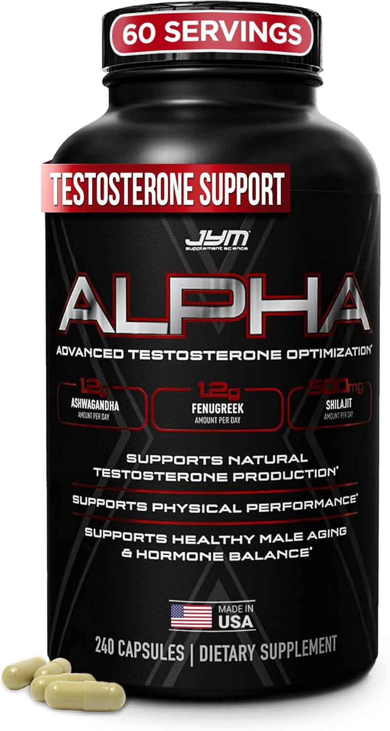 Alpha JYM X Advanced Testosterone Booster – Vitality, Optimization, DHEA, Ashwag