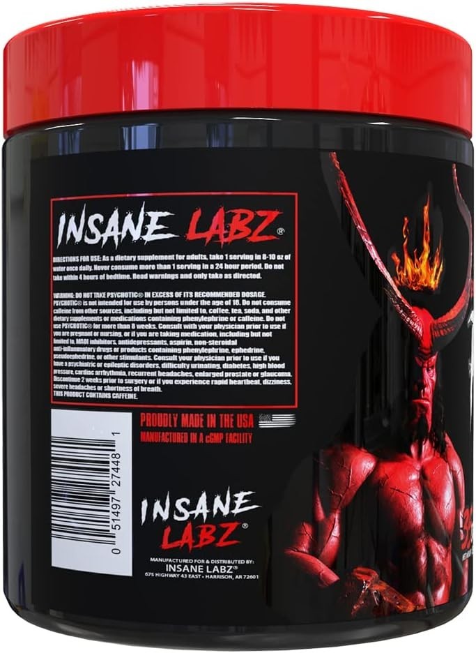 Hellboy Psychotic Pre Workout Grape 35 Servings Energy